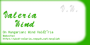 valeria wind business card